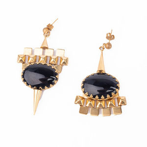 Ela Stone Earrings Women Black